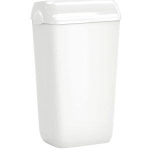 740 White - BASKET WITH LID AND BAG HOLDER- 23 L