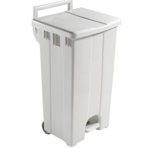 734 White - DUST BIN WITH FOOT LEVER- 90 L
