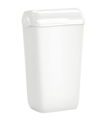 740 White - BASKET WITH LID AND BAG HOLDER- 23 L